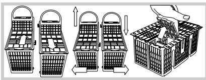HOTPOINT LFF8M132X - Panier inférieur et panier à couverts - 8