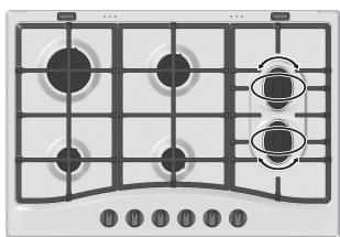 HOTPOINT PC640X/HA - Consiglio pratici per l'uso dei brucitori centrali "Semi-Pesciera"* - 1