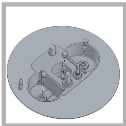 HOTPOINT PC640X/HA - Replacing the nozzles on separate "double flame " burners: - 2
