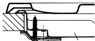 HOTPOINT PC640X/HA - Schema di fissaggio dei ganci - 1