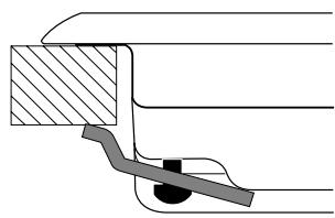 HOTPOINT TD 640 S ICE - Schema di fissaggio dei ganci - 1