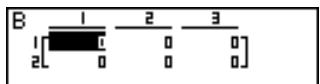 CASIO GRAPH 35 - Exemple 4 définir une matrice de 2 lignes et 3 colonnes - 1
