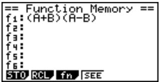 CASIO GRAPH 35 - - Pour afficher une liste des fonctions disponibles - 1