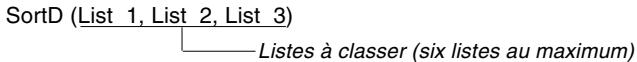 CASIO GRAPH 35 - Utilisation des fonctions de classement de liste dans un programme - 2
