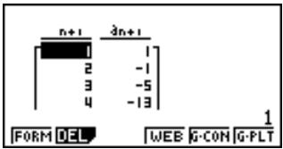 CASIO GRAPH 35 - - Pour changer le contenu d'une formule de récurrence - 2