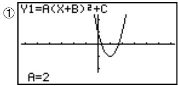 CASIO GRAPH 35 - Exemple obtenir 10 fois le trace continu du graphe tracé dans l'exemple précédent (page 184) - 2
