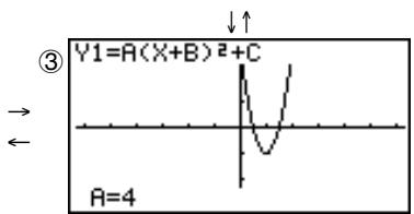 CASIO GRAPH 35 - Exemple obtenir 10 fois le trace continu du graphe tracé dans l'exemple précédent (page 184) - 5