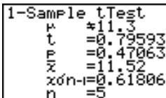 CASIO GRAPH 35 - Effectuer un test t à 1 échantillon pour une liste de données - 1