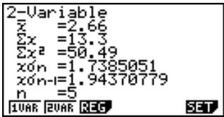 CASIO GRAPH 35 - Calculs statistiques à variable double - 1
