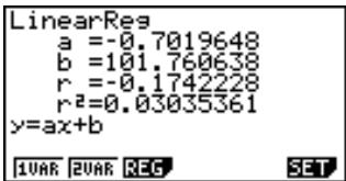 CASIO GRAPH 35 - Calcul de régression - 1