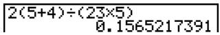 CASIO GRAPH 35 - Entrée de calculs - 4