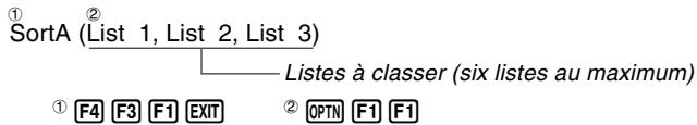 CASIO GRAPH 35 - Utilisation des fonctions de classement de liste dans un programme - 1