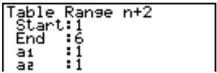 CASIO GRAPH 35 - 16-2 Entrée d'une formule de récurrence et génération d'une table - 5