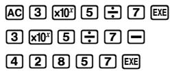 CASIO GRAPH 35+ - Limites d'entrée et de sortie de valeurs - 1