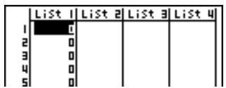 CASIO GRAPH 35+ - - Pour créer une liste ou matrice en désignant le nombre de données [optn]-[lis] - 1