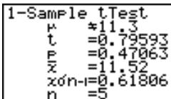 CASIO GRAPH 35+ - Effectuer un test t à 1 échantillon pour une liste de données - 1