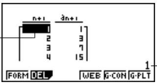 CASIO GRAPH 35+ - 16-2 Entrée d'une formule de récurrence et génération d'une table - 2