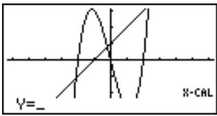 CASIO GRAPH 35+ - Détermination d'une coordonnée (x pour une y donnée / y pour une x donnée) - 7