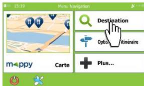 MAPPY ULTI E538 - Comment établir mon premier itinéraire? - 2