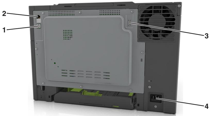 LEXMARK CX310DN - Connexion des câbles - 1