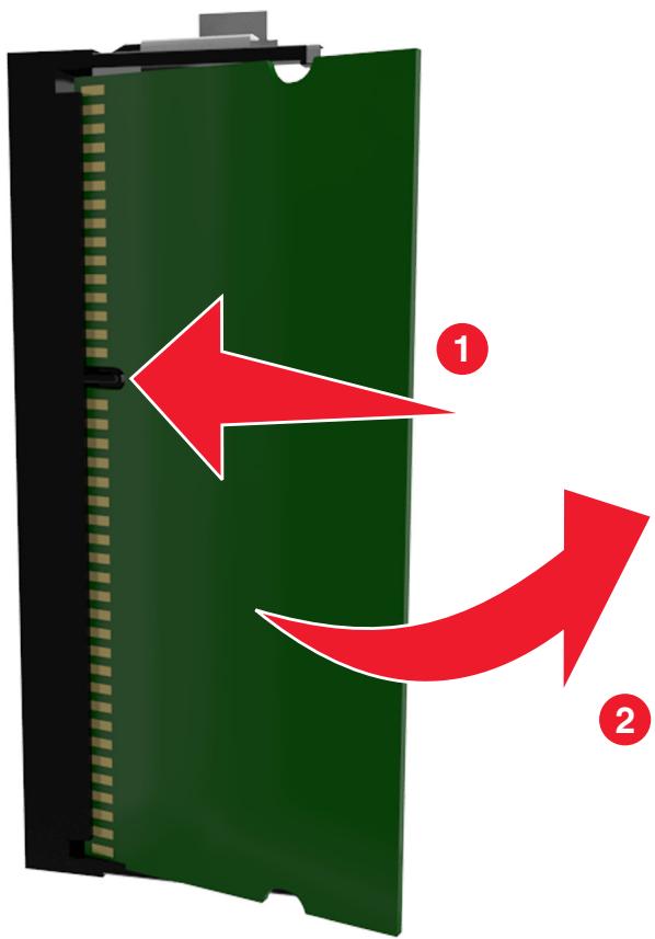 LEXMARK CX410DE - Installation d'une carte mémoire - 6