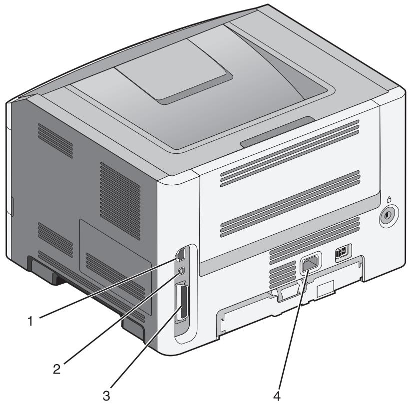 LEXMARK MX310DN - Connexion des câbles - 2