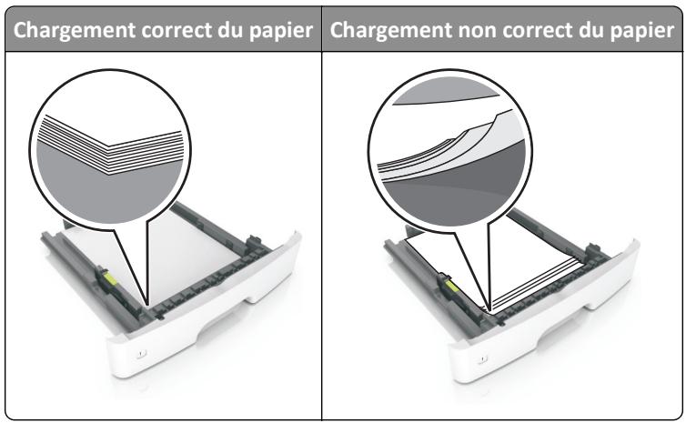 LEXMARK MX310 - Chargez le papier correctement - 1