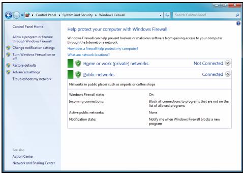 PACKARD BELL DOT SC-001FR - Windows Firewall - 1