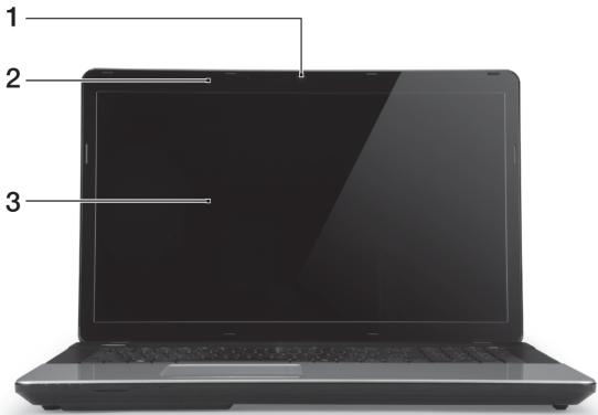 PACKARD BELL EASYNOTE LE11BZ-11206G75MNK - VUE supérieure - affichage - 1