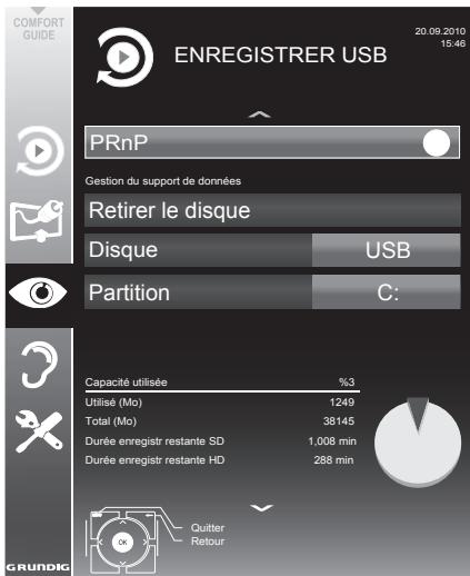 GRUNDIG 32VLE5503WG - Sélection du menu - 1
