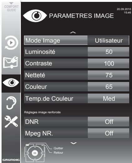 GRUNDIG 32VLE5503WG - Réglages de l'image - 1