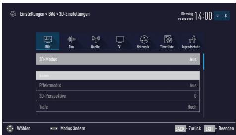 GRUNDIG 49VLX7710BP - 3D Einstellungen - 1