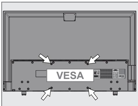 GRUNDIG 49VLX7710BP - Zur Montage an VESA-Halterung vorbereiten - 1