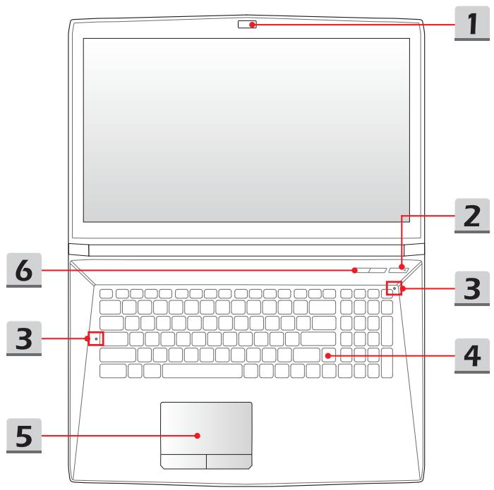 MSI GE62VR 7RF-479XFR APACHE PRO - Vue du dessus - 1