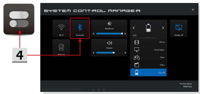 MSI GT72VR 7RD-499XFR DOMINATOR - Activer la connexion bluetooth - 4
