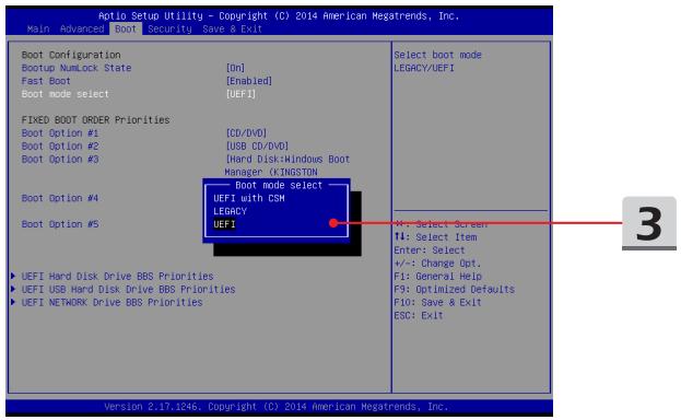 MSI GT80S 6QF - Comment sélectionner le mode de démarrage dans le BIOS - 1