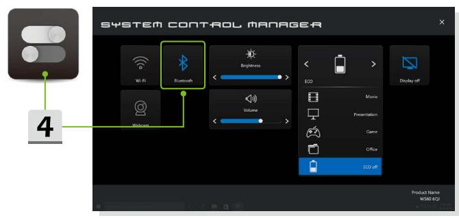 MSI WS72 6QJ - Activer la connexion bluetooth - 4