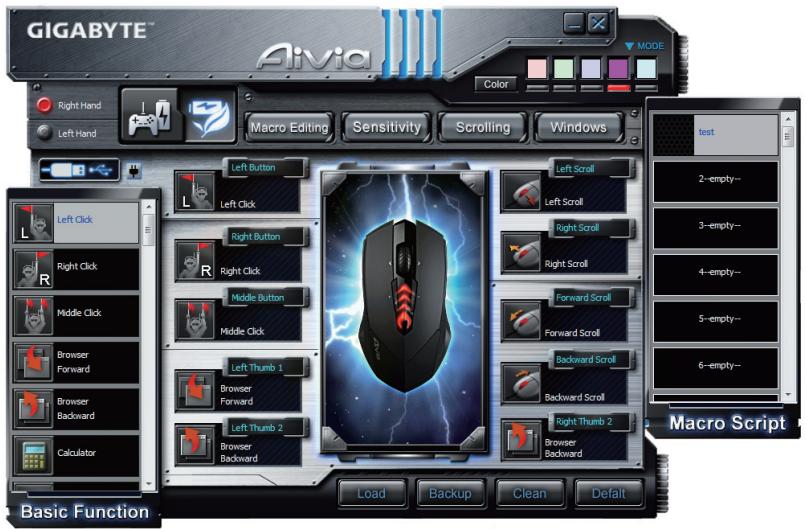 GIGABYTE AIVIA M8600 - Atribuição de Botão - 1