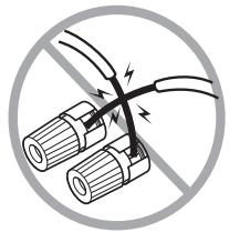 ONKYO TX 8020 - Precauciones durante la connexion de los altavoces - 1