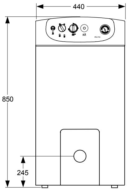 DEVILLE CAROLA3 CF 28 KW - 12.- Dimensions - 1