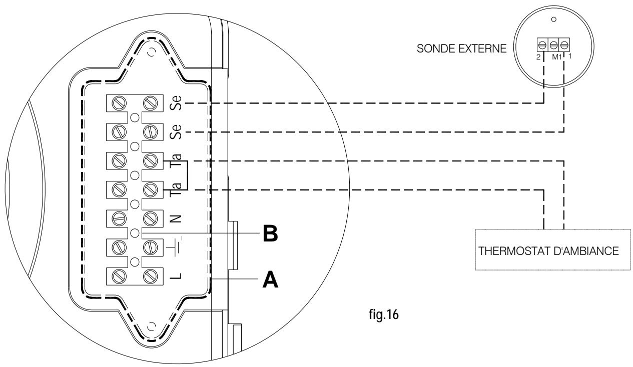 DEVILLE DMV 27-60 V 27 KW - Branchement du thermostat d'ambiance (en option) - 1