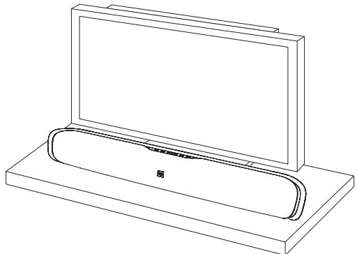 JBL CINEMA SB400 - INSTALLATION DE LA BARRE DE SON SUR UNE TABLE - 1