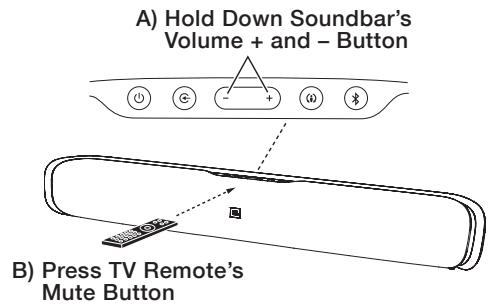 JBL CINEMA SB400 - LEARNING YOUR TV REMOTE'S VOLUME AND MUTE COMMANDS - 5
