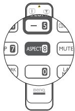 BENQ SW921 - Utiliser le bouton de la télécommande - 1