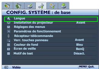 BENQ SW921 - Utilisation des menus - 5