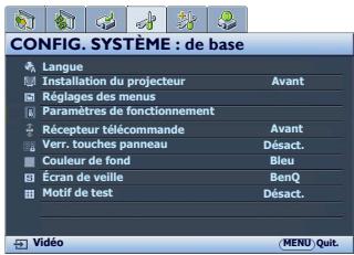 BENQ SW921 - Utilisation des menus - 4