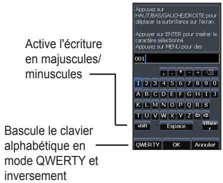 LOWRANCE ELITE 4 - Pour saisir du texte : - 1