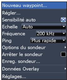 LOWRANCE ELITE 4 DSI - Menu sondeur - 1