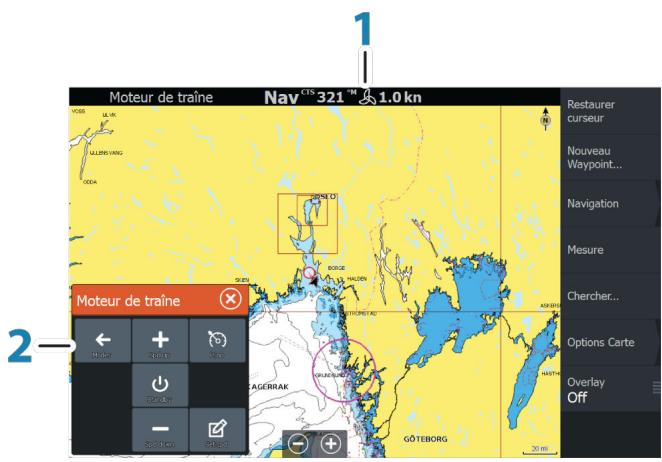LOWRANCE ELITE 5 DSI - Interface du pilote auto - 1