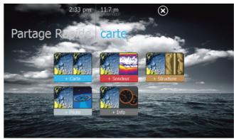 LOWRANCE ELITE 5 DSI - Pages avec partage rapide - 3